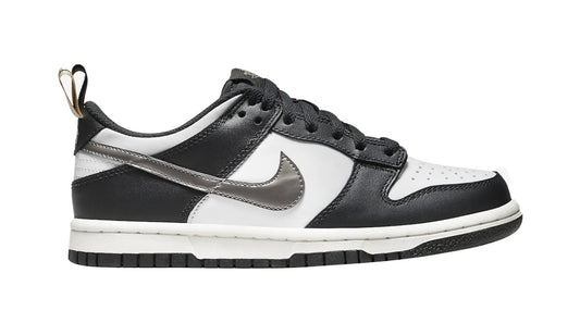 Nike Dunk Low Black White Metallic